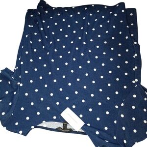 Banana Republic Navy and White Polka Dot Blouse